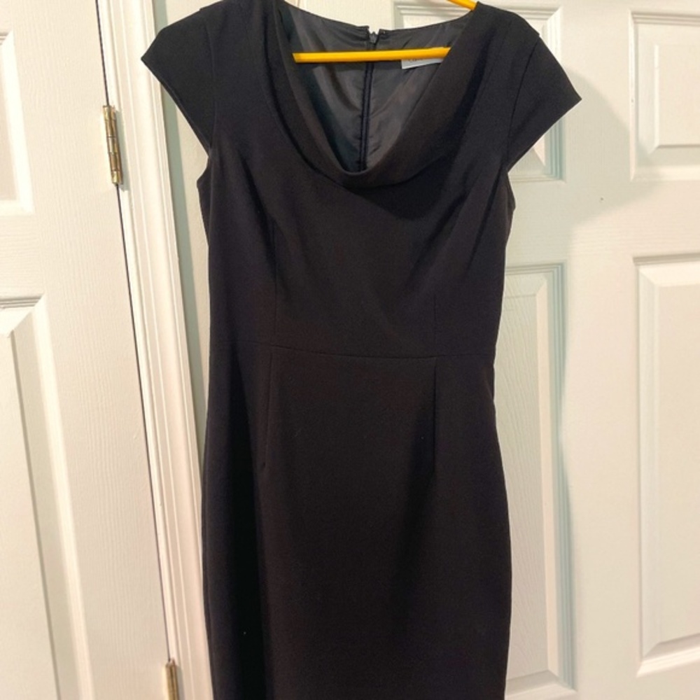 Calvin Klein Women's Cowl Collar Tailored Pencil Dress